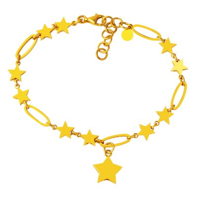 22K Pandora with Stars Gold Bracelet
