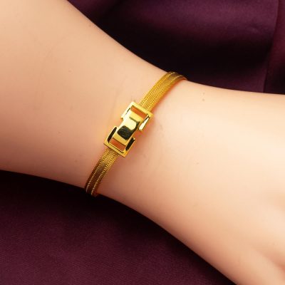 Modern with Clasp 22K Trabzon Mesh Gold Bracelet - 22K - 8.9g - EZ Gold