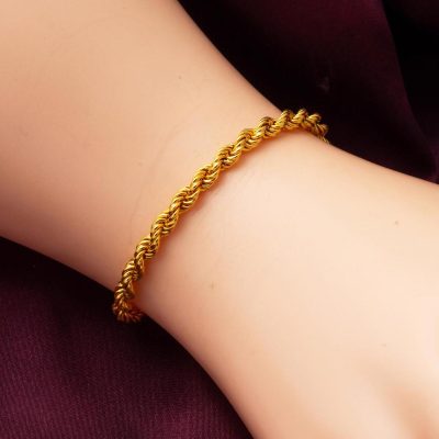 22K Gold Twisted Zincir Bracelet - 22K - 5.83g - EZ Gold