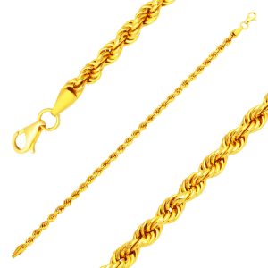 22 Karat Gold Twisted Chain Bracelet