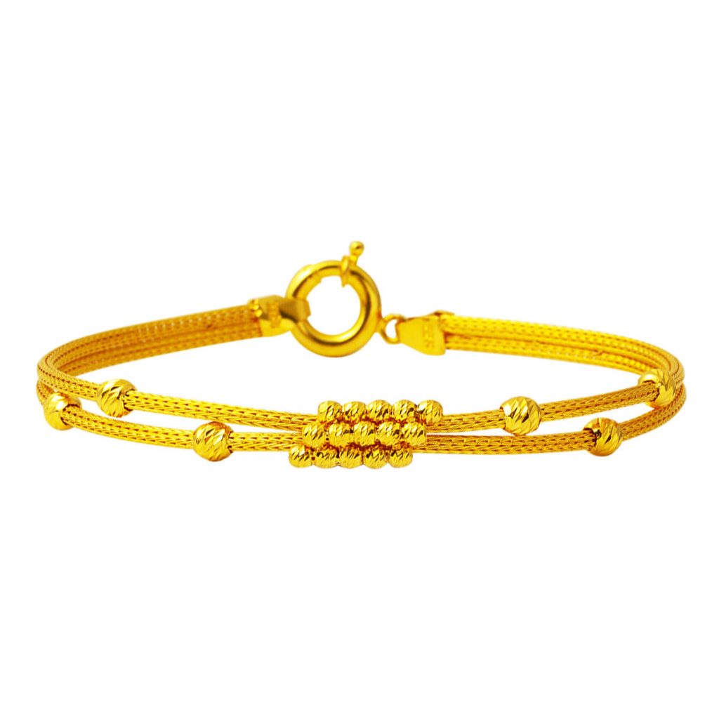 22 Karat Gold Braided Chain Bracelet