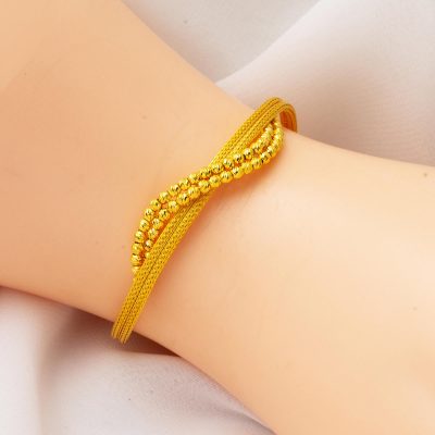 Mesh 22K Gold Woven Bracelet - 22K - 9.54g - EZ Gold