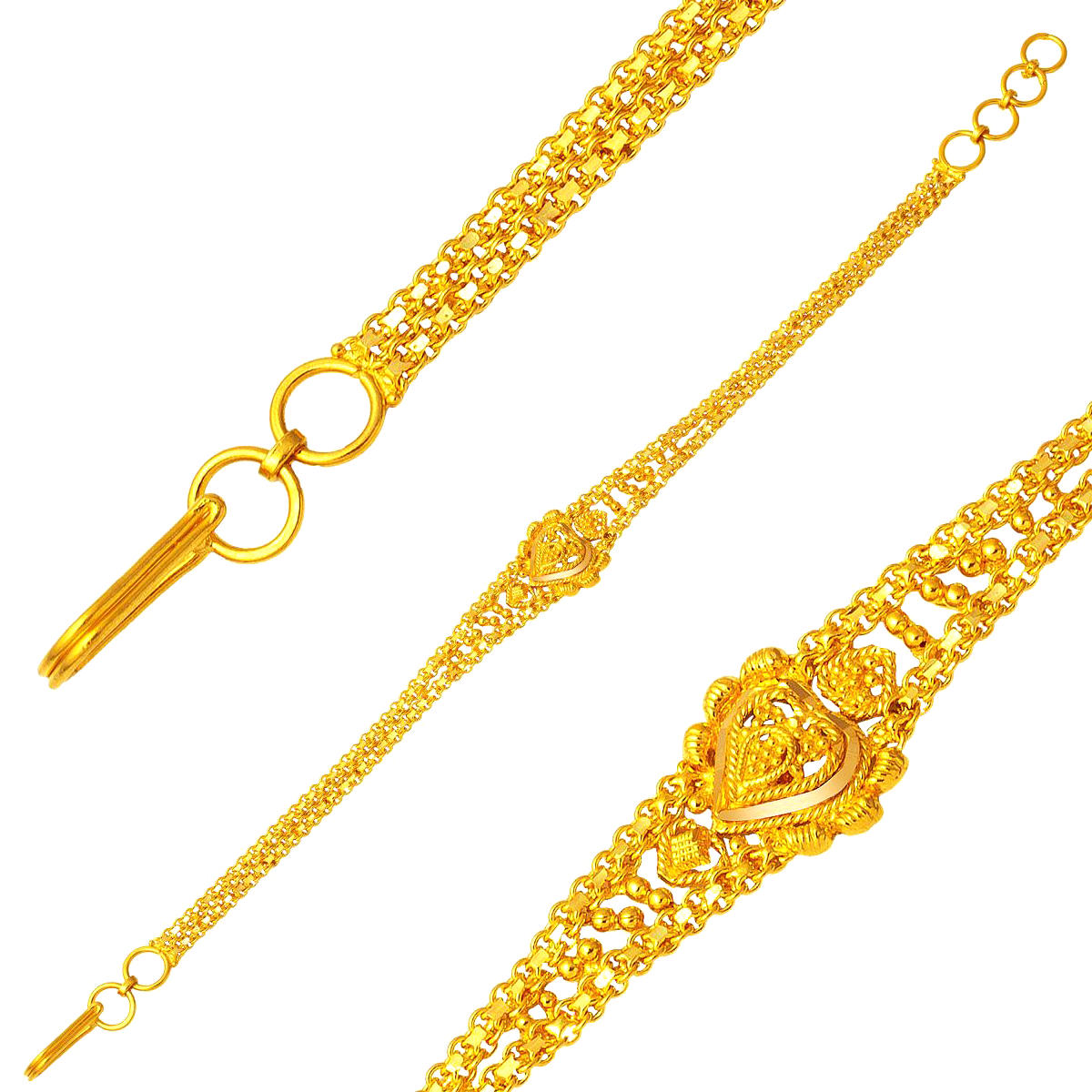 Style Indien 22 Carats Or Bracelet