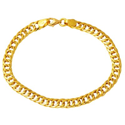 Curb 22K Gold Bracelet