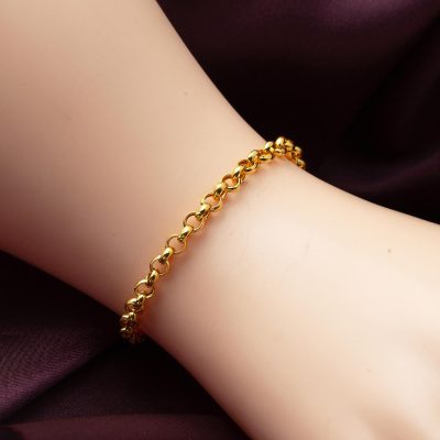Halkalı 22 Ayar Taşsız Altın Bileklik - 22K - 6.23g - EZ Gold