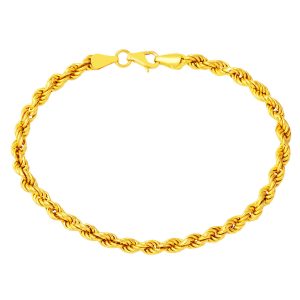Braided Chain 22 Karat Gold Bracelet