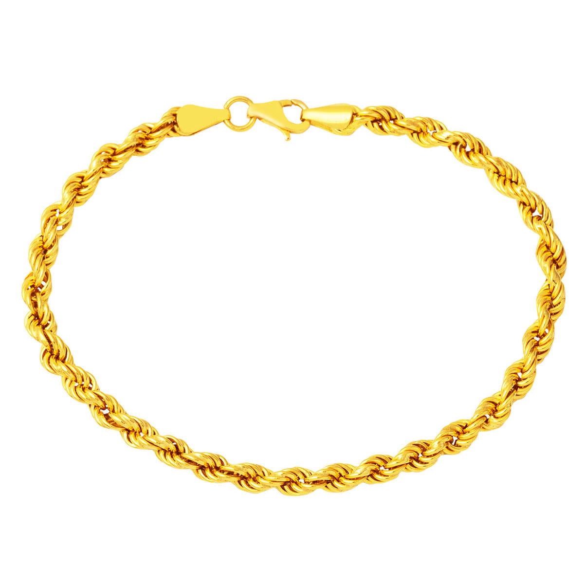 Braided Chain 22 Karat Gold Bracelet