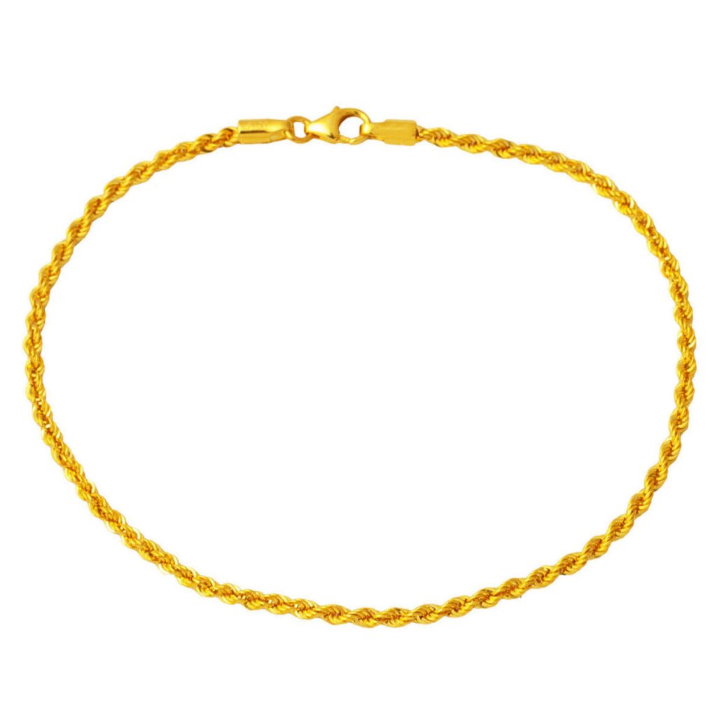 Torsade 22 Carats Spor Or Bracelet