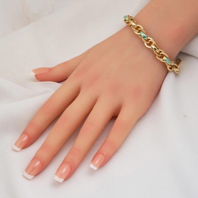 Leaf Desenli 14K Gold Hallow Bracelet - 14K - 13g - EZ Gold