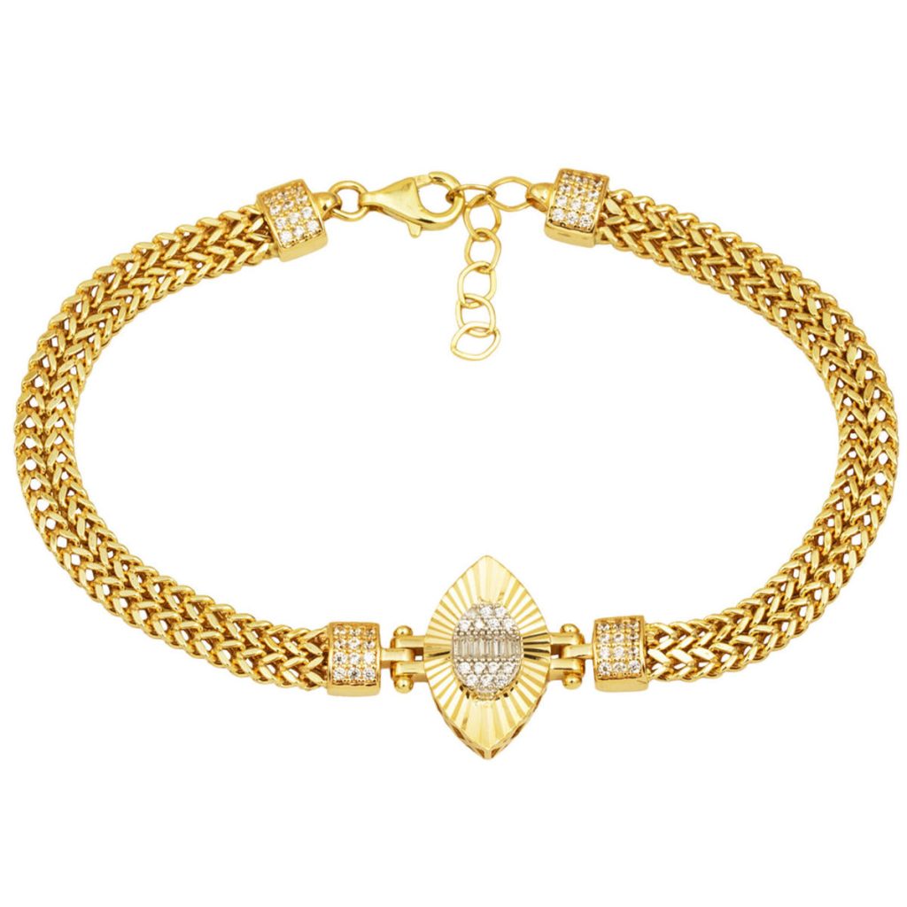Marquise 14 Karat Gold Güverse Chain Bracelet