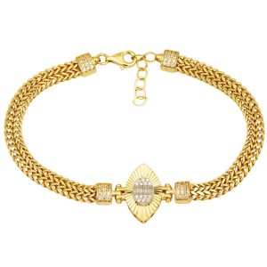 Marquise 14 Karat Gold Güverse Chain Bracelet