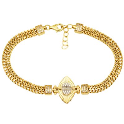 Markiz 14K Gold Güverse Zincirli Bracelet