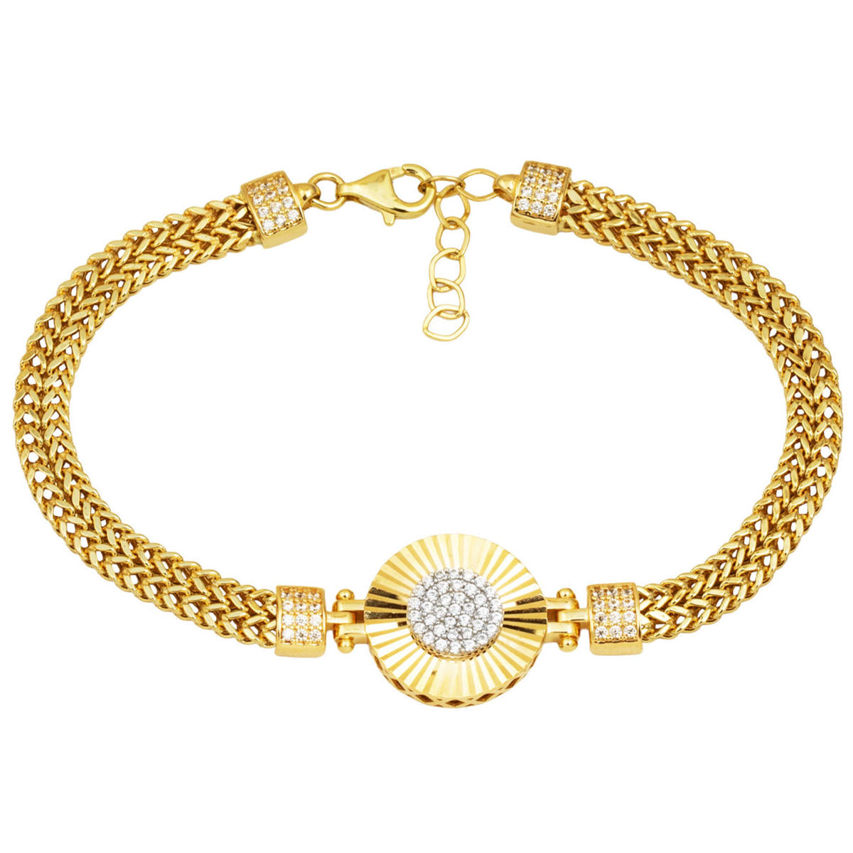 Dolunay Işıltısı 14 Karat Gold Bracelet