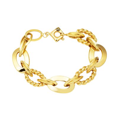 Twisted 14K Kalın Gold Bracelet