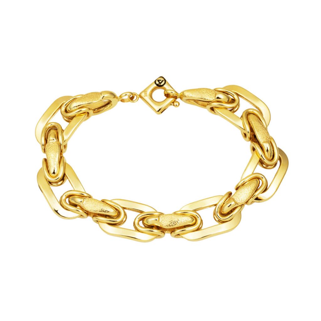 14 Karat Modern Design Gold Hoop Bracelet