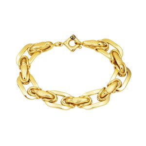 14 Karat Modern Design Gold Hoop Bracelet