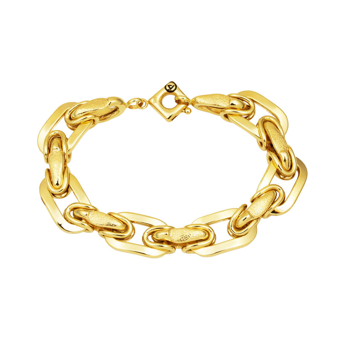14 Karat Modern Design Gold Hoop Bracelet