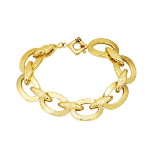 Versage Ringed 14 Karat Gold Plain Bracelet