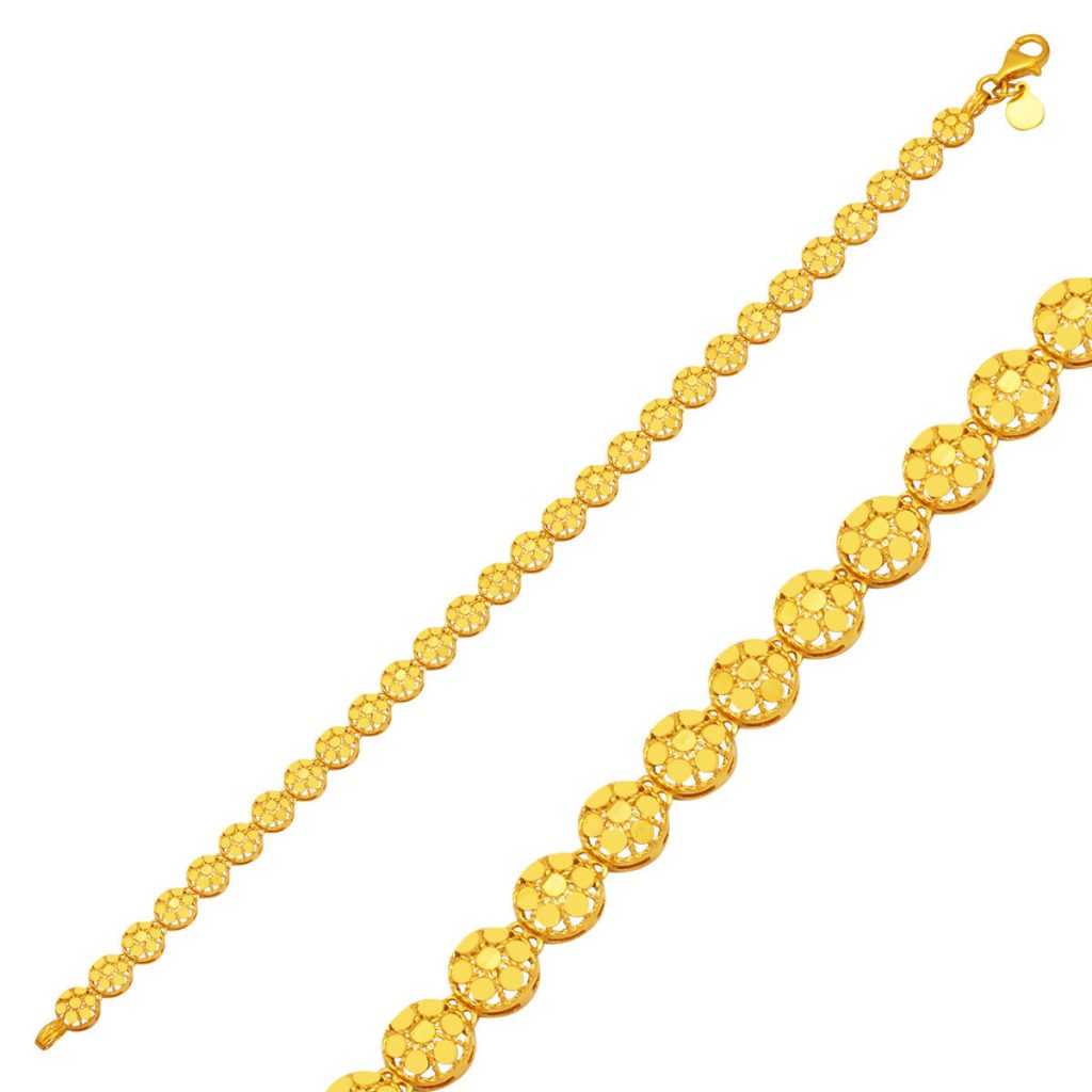 Light Cascade 14 Karat Modern Gold Bracelet