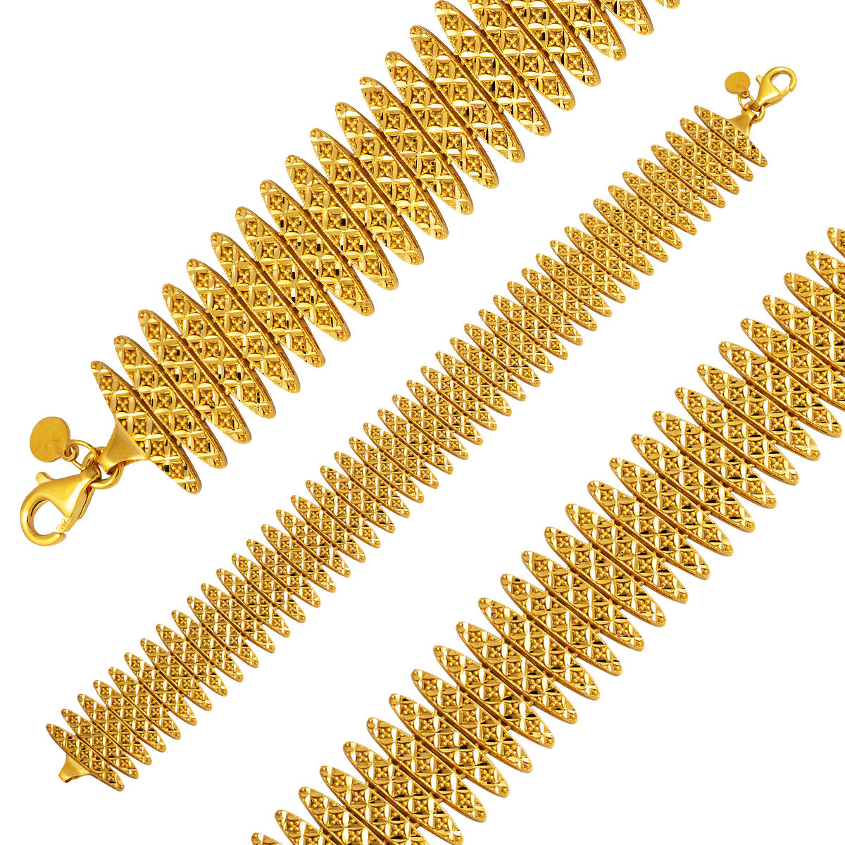 Mesh Tressélü 14 Carats Or Bracelet