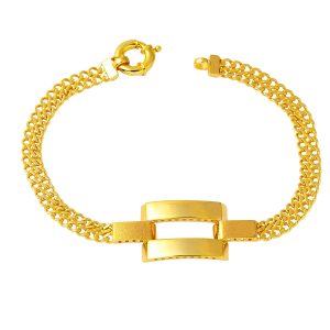 Kaburga Tresse Chaine Or Bracelet