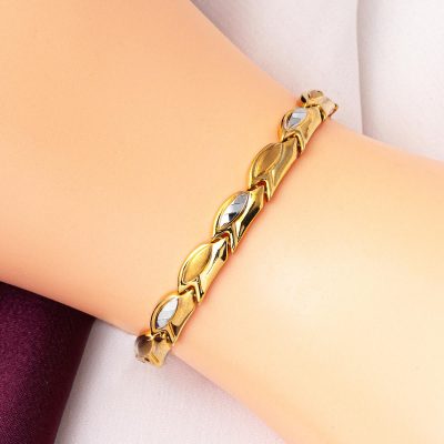 Yapraklı 14 Ayar Altın Bileklik - 14K - 6.47g - EZ Gold