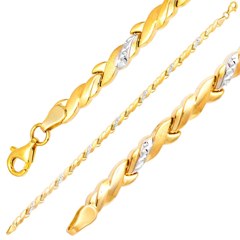 Saç Wovensü 14 Karat Gold Bracelet