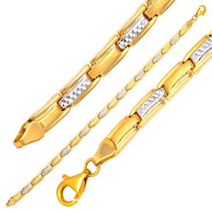 2 Colored 14 Karat Gold Bracelet