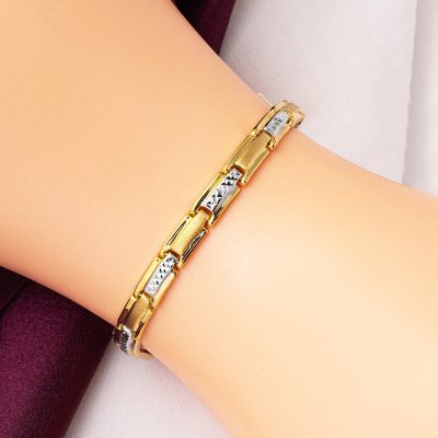 2 Renkli 14 Ayar Altın Bileklik - 14K - 6.65g - EZ Gold