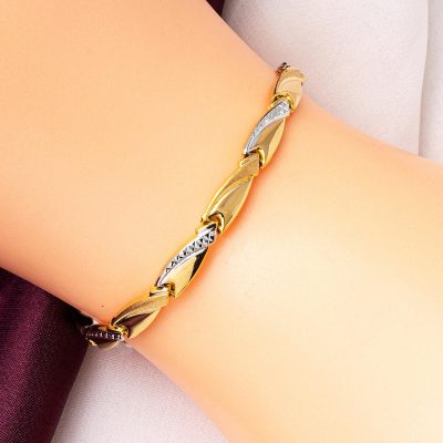 2 Renkli 14 Ayar Altın Bileklik - 14K - 5.25g - EZ Gold