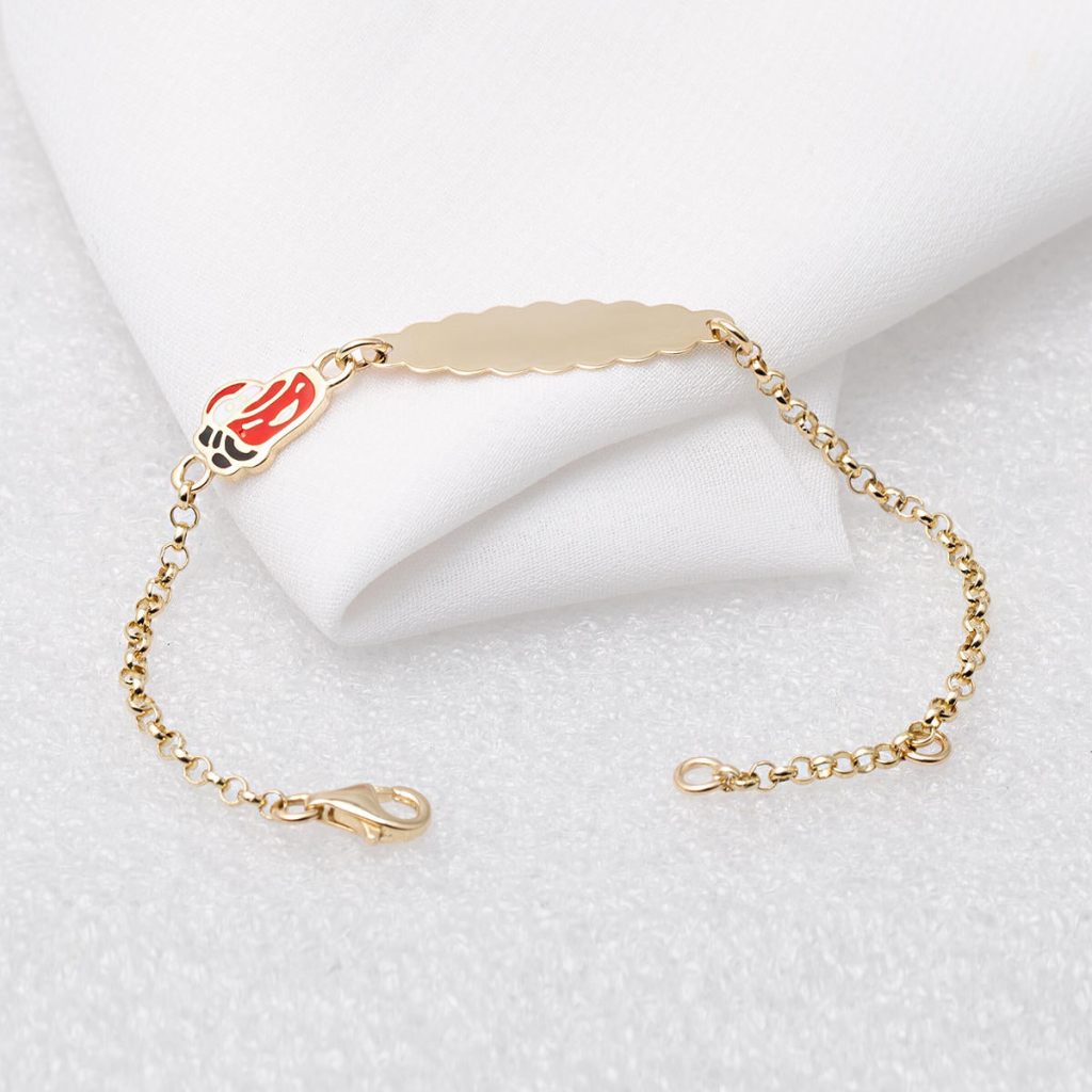 Arabalı İsimlik Gold Children’s Banglesi