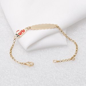 Arabalı İsimlik Gold Children’s Banglesi