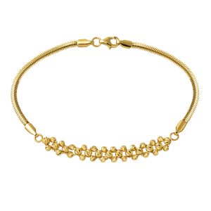 14 Karat Balık Sırtı Ball Gold Bracelet