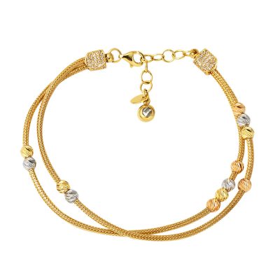 14K Çift Row Kazaziye Doric Gold Bracelet