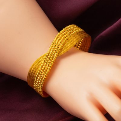 Woven Model 14K Gold Cuff Bracelet - 14K - 26.45g - EZ Gold