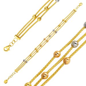 Or Boules Boules 14 Carats Bracelet