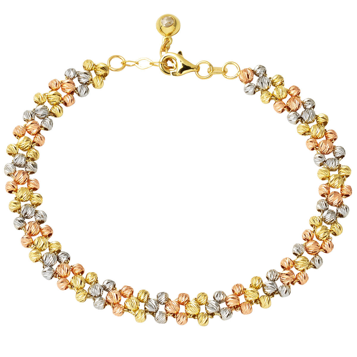 3 Row Top Gold 14 Karat Bracelet