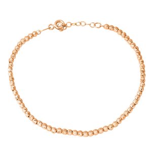 Boules en Or 14 Carats Rose Or Chaine Bracelet