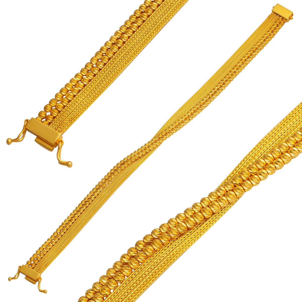 Mesh Wovenlü 14 Karat Gold Bracelet