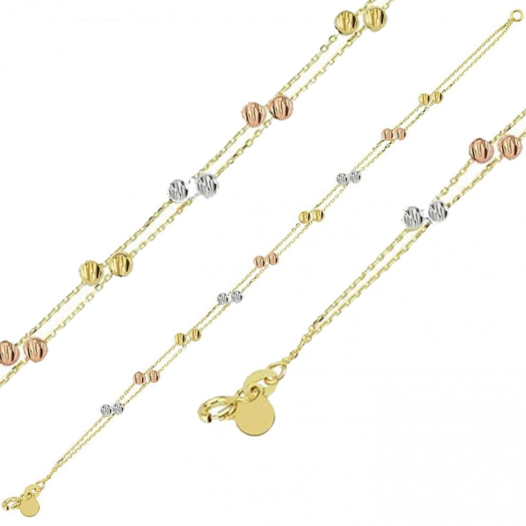 Top Gold 14 Karat 2’li Chain Bracelet