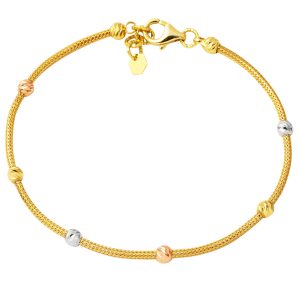 Top en Or 14 Carats Chaine Bracelet