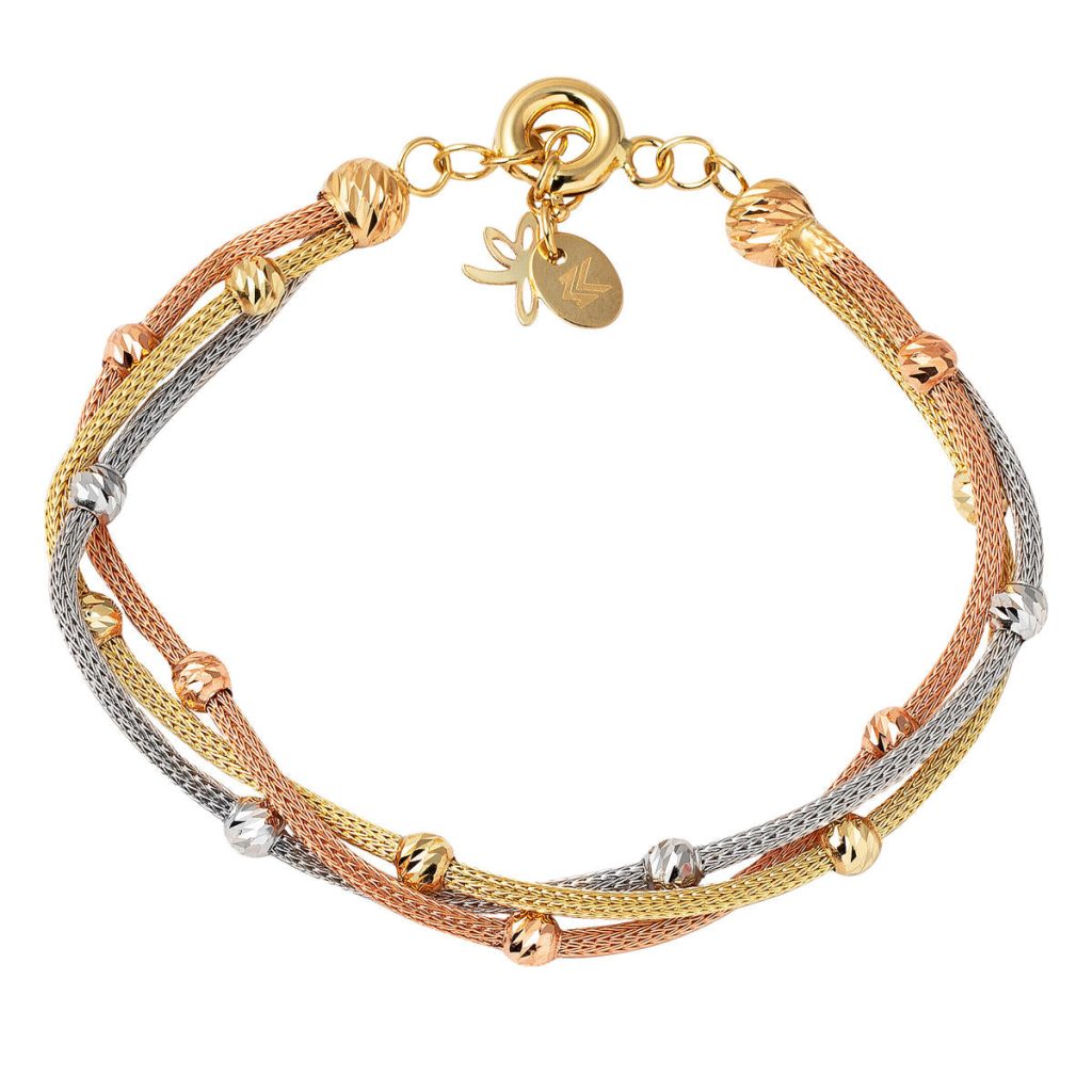 Yakamoz Tria Chain Gold Bracelet