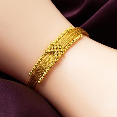 Örgü Zincir Top Top 14 Ayar Altın Bileklik - 14K - 12.8g - EZ Gold
