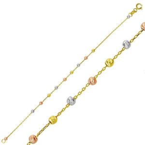 Top en Or 14 Carats Chaine Bracelet