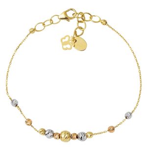 14 Karat Gold Ball Beaded Bracelet