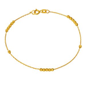 Ball Beaded Plain Gold Bracelet