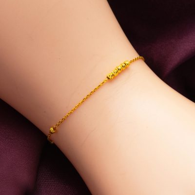 Dorika Toplu Taşsız Altın Bileklik - 14K - 1.16g - EZ Gold