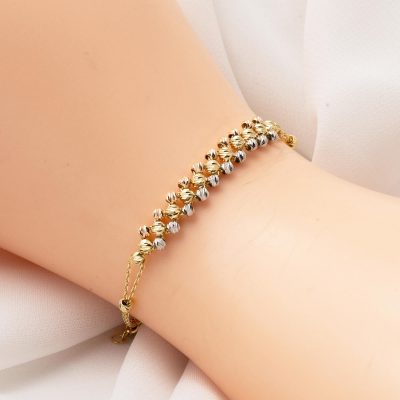 3 Renkli Top Altınlı 14 Ayar Bileklik - 14K - 2.85g - EZ Gold