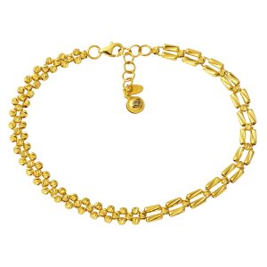 Trendy 14 Karat Ball Gold Bracelet
