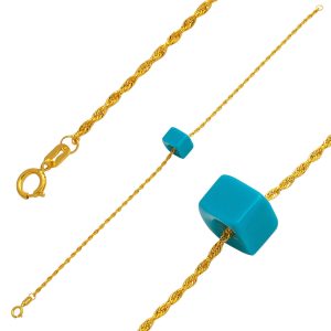 Twisted Chain 14 Karat Gold Bracelet